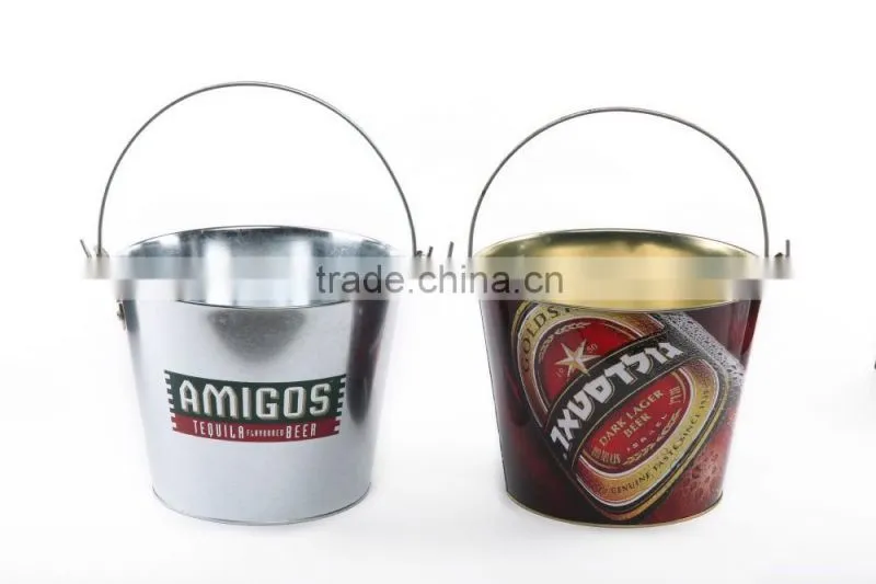 Tin ice bucket for wine
