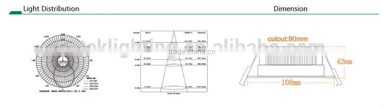 12w dimmable Recessed led downlight saa Warm White