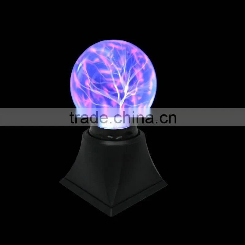 5 inch with butterfly maigc decoration romantic glass touch plasma ball