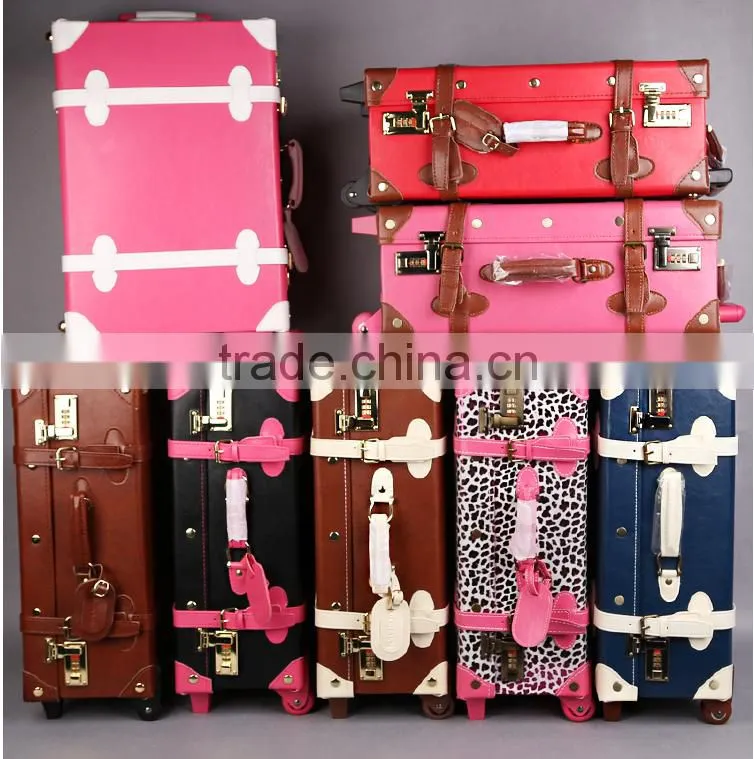 New Style Classic Vintage Suitcase With Spinner Wheels