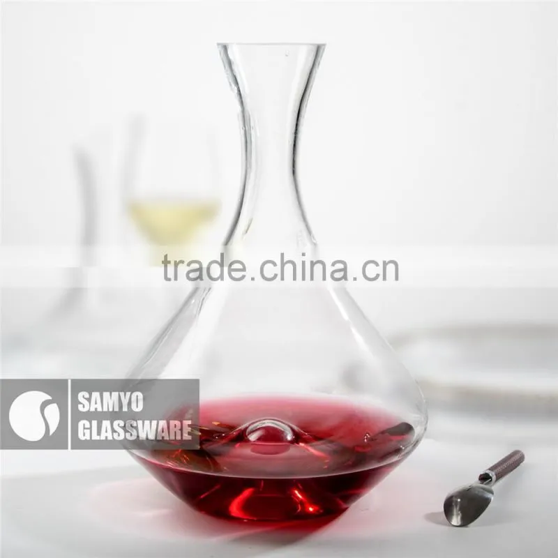 Samyo Handmade wholesale different type novelty bulk portable wine decanter glass with handle