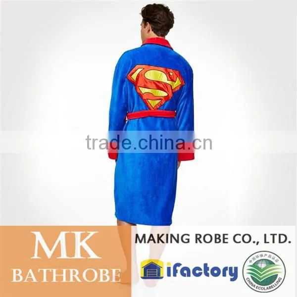 Superman-DC Comics fluffy blue bathrobe