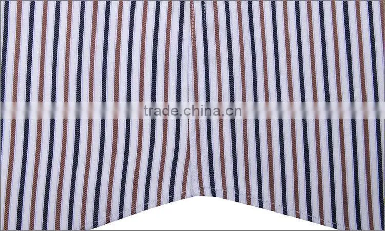 Vertical stripe cotton twill fashion men dress shirt