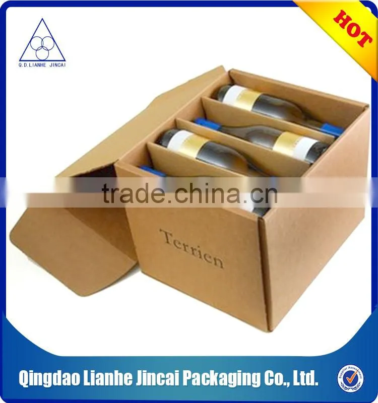 Corrugated wine box with dividers