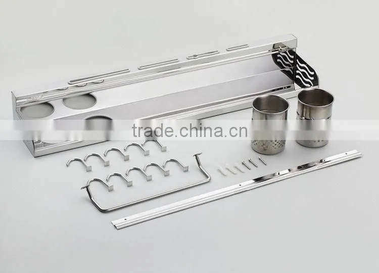 60cm Double cup Stainless Steel kitchen wall mounted corner shelf