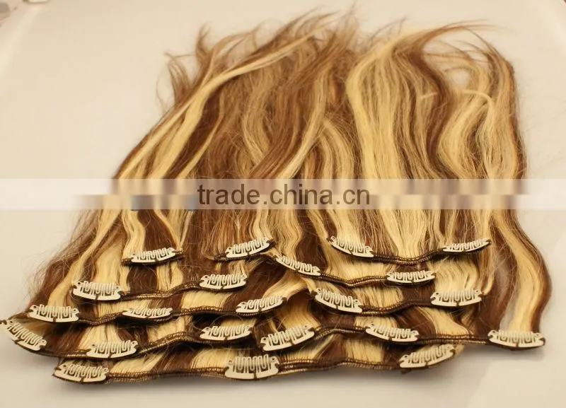 Curly Blonde Clip In Hair Extensions