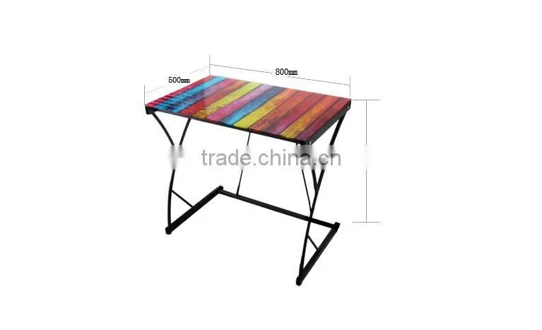contemporary rainbow Computer Desk/ stainless steel frame