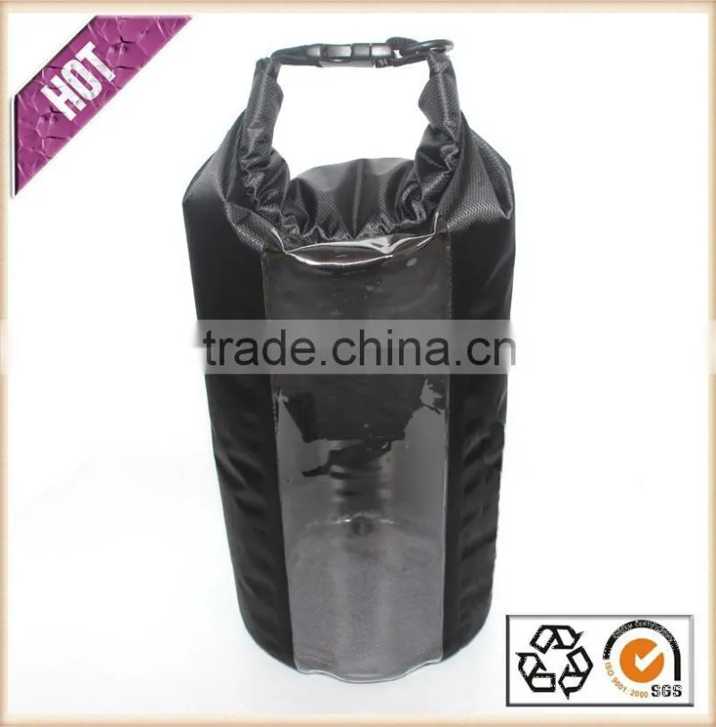 New Design Waterproof Dry Bag With Transparent Window Very Light 190T Polyester Waterproof Bag