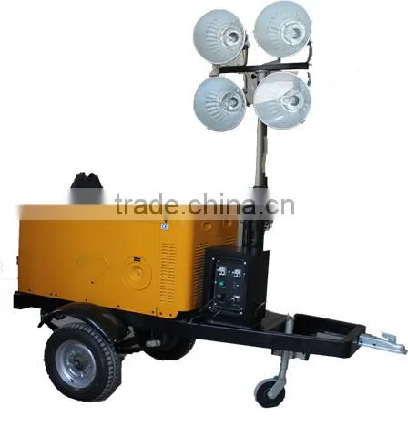 Low Noise Mobile Light Tower/ Trailer Light Tower Diesel Generator 8KW/10KVA
