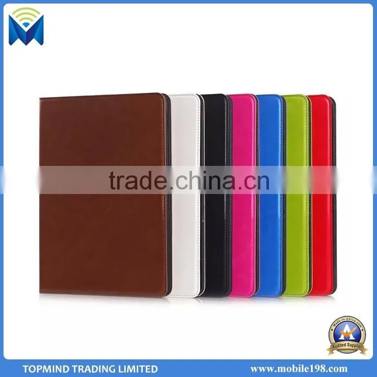 High Quality Leather Flip Cover Case for iPad Air 2 with Card Slot
