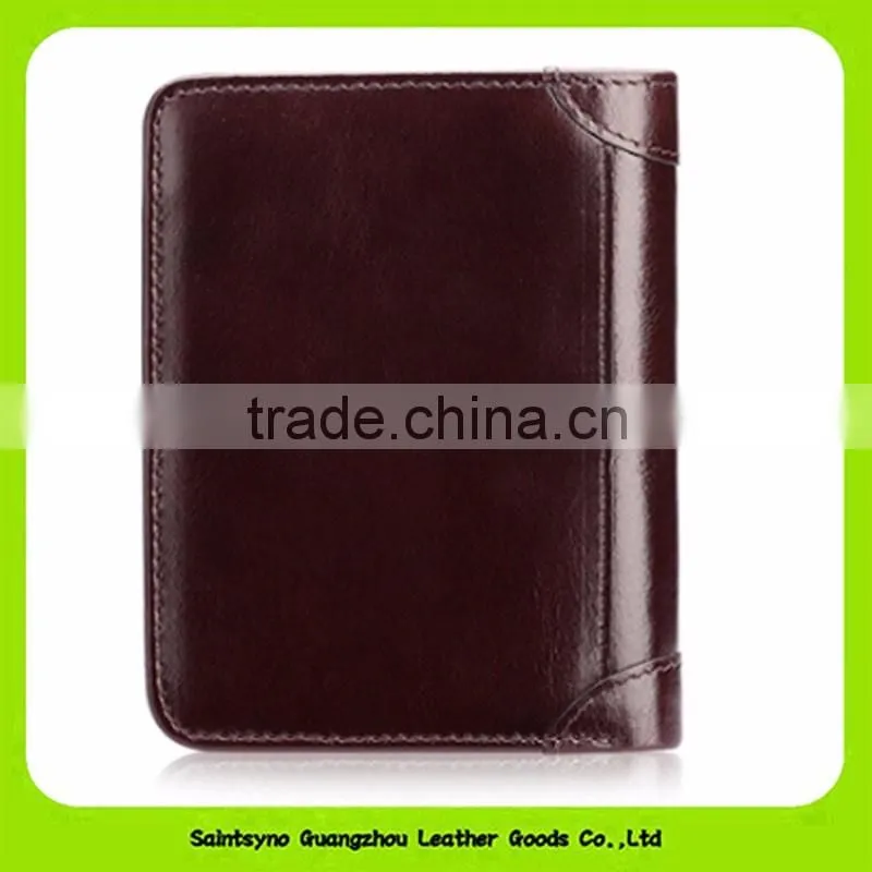 16411 Customized logo genuine leather men wallet