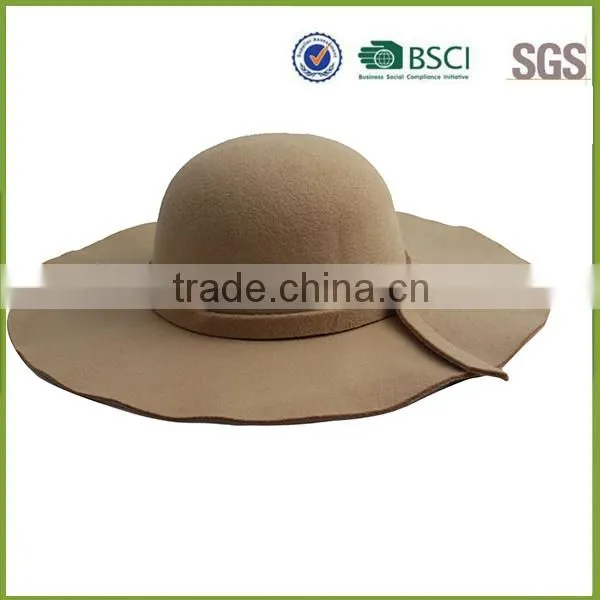 Classical black felt hillbilly hat bodies wool felt hat