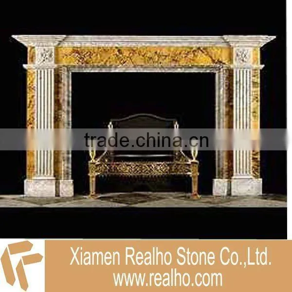 Beautiful ethanol marble fireplaces decoration