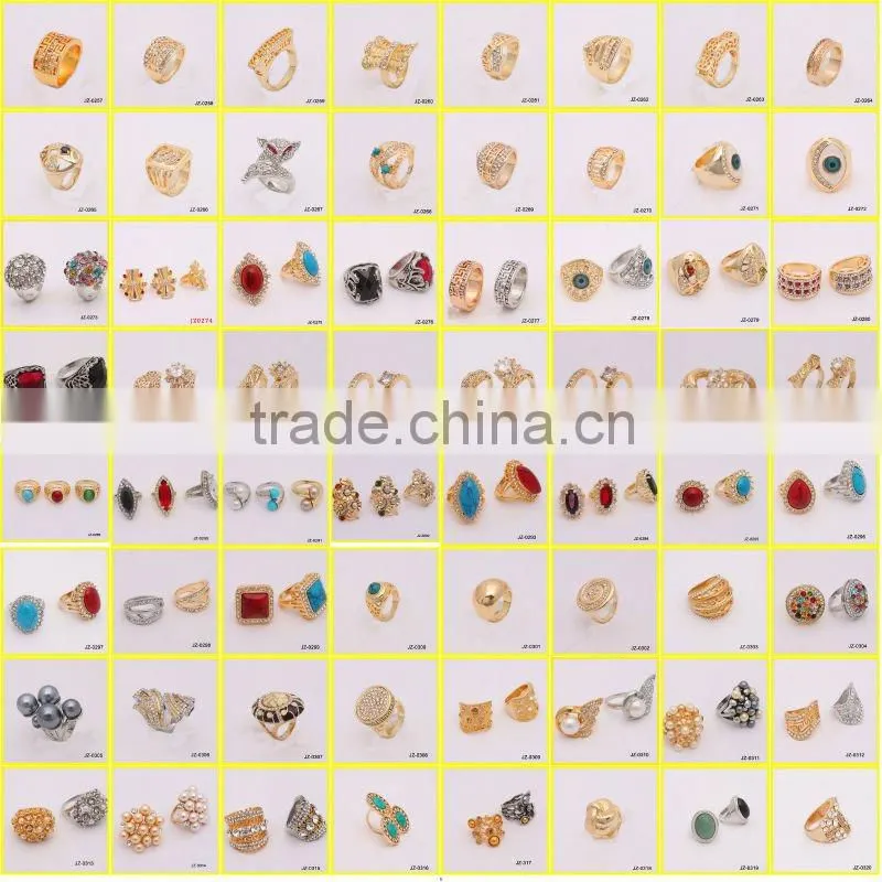 gold plated new model wedding crystal ring
