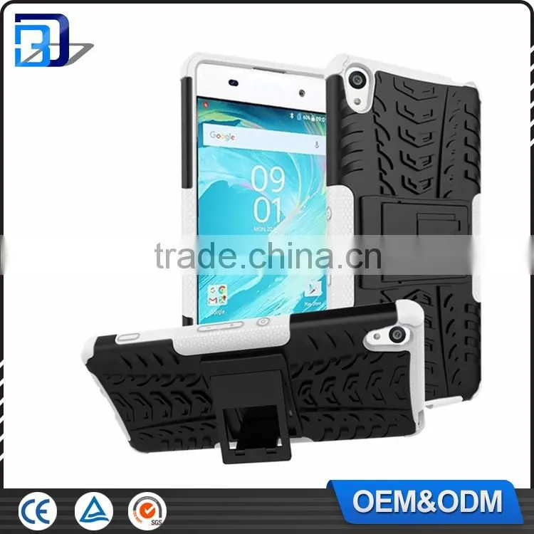 New Products Slim 2 in 1 PC + TPU Hybird Armor Rugged Case Cover for Sony Xperia XA With Stand, for sony xperia xa case