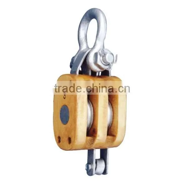 SHACKLE REGULAR WOOD PULLEY BLOCK