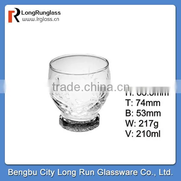 LongRun 210ml different shape handmade drinking glass cup homeuse glassware whoesale