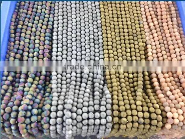 10mm druzy agate round coated beads