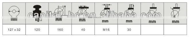 CP-A233 3'4'/5' children's bed casters