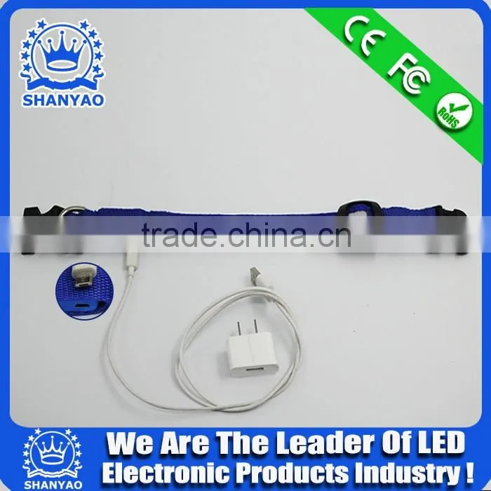 2016 Hot USB Christmas Gift LED Dog Collar