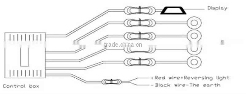 LED display parking sensor assistance system