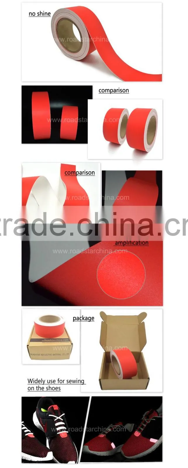 Colorful reflective Pu leather sewing on shoes