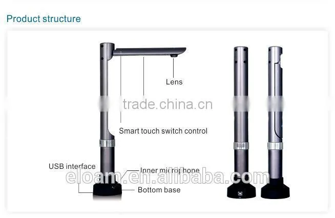 5.0MP WIFI HD document camera,office equipment portable document scanner