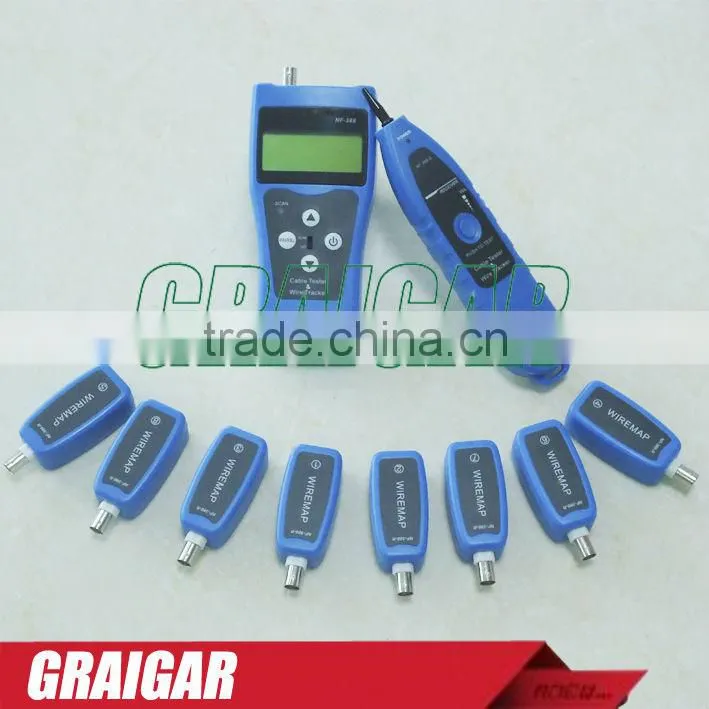 Multipurpose LAN Cable Tester NF-388 Testing Network Coaxial Telephone USB Cable with 8 Remote Identifier Cable Length Tester