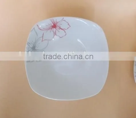 10.5 inch dinner plate Hotel restaurant square big dinner plates dishes custom printed plate