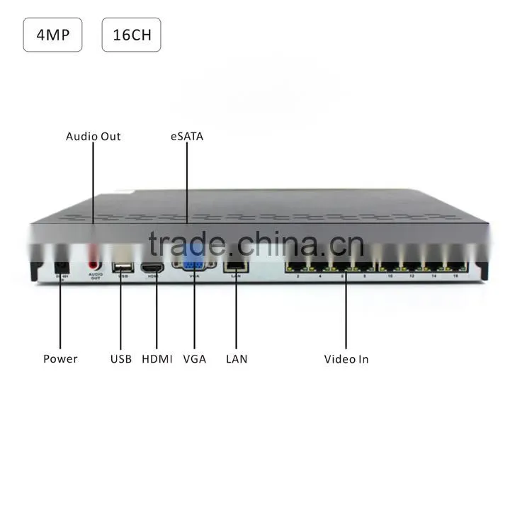 HD H.264 16CH 4Mp phone real time monitering network motion detection poe CCTV nvr kit