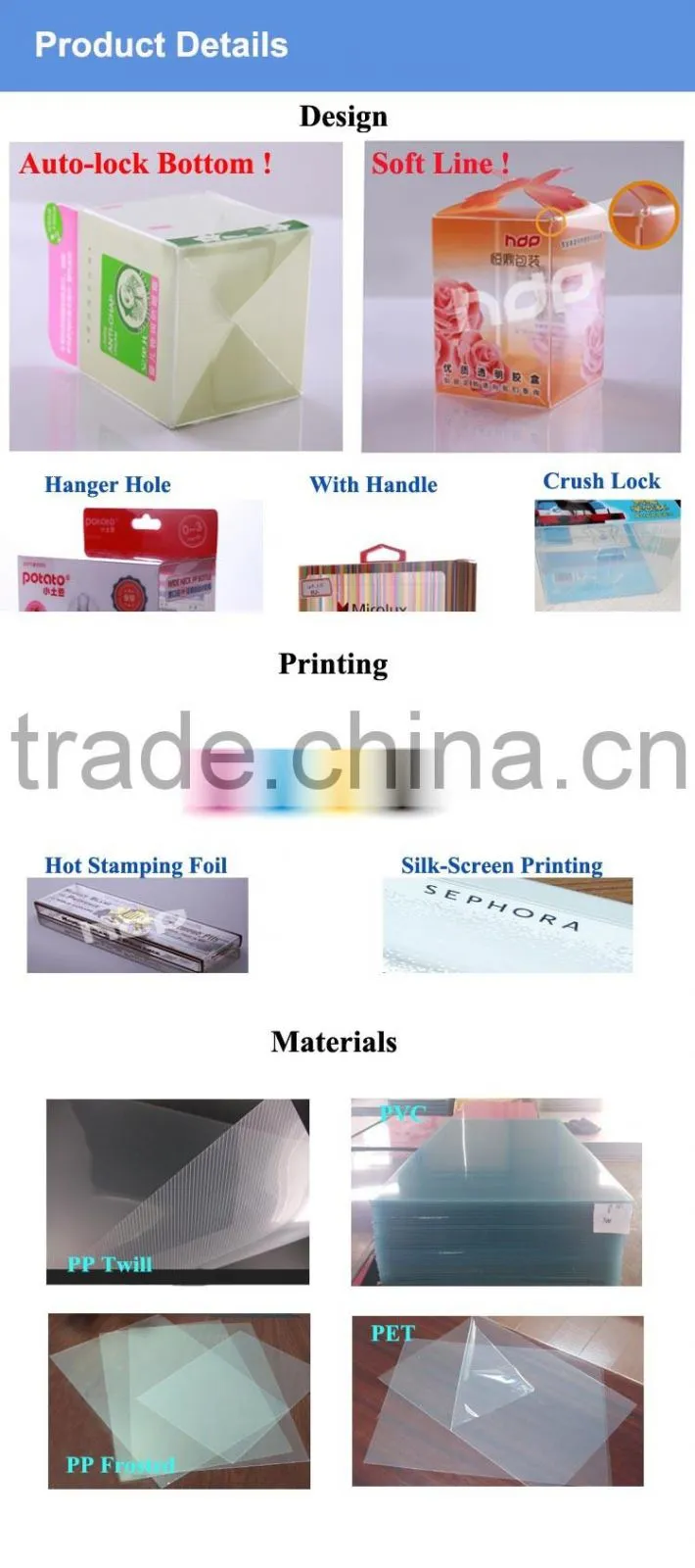 factory offer delicate transparent gift box wholesale