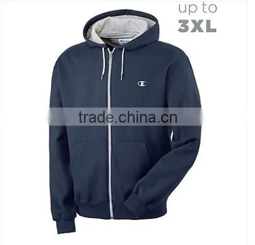 Mens Hoodie Full Zipper Cotton Blend Fleece Hoodies New With Tags