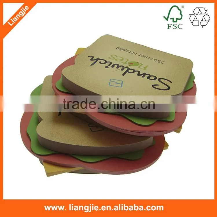 Sandwich memo pad break snack note promotional gift