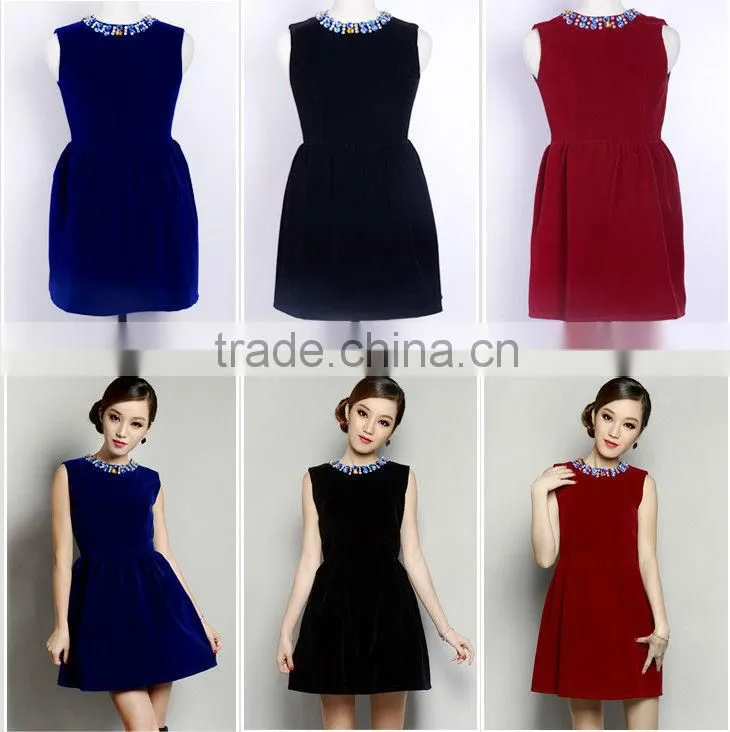 High Quality Stripe Poly/spadnex stripe Korea velvet fabric for Dress, blouse