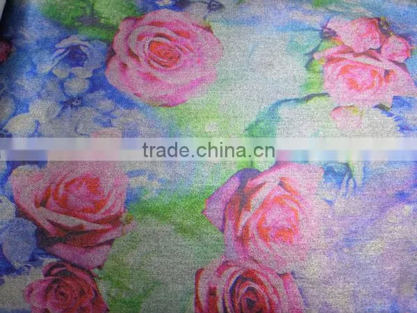 Cotton Rose Print Fabric for Denim Pattern 2m1318