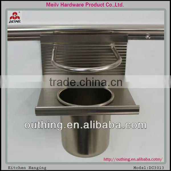cheapest champagne single cup kitchen aluminum accessories/aluminum kitchen hanging/kitchen rack / kitchen hook DC3017