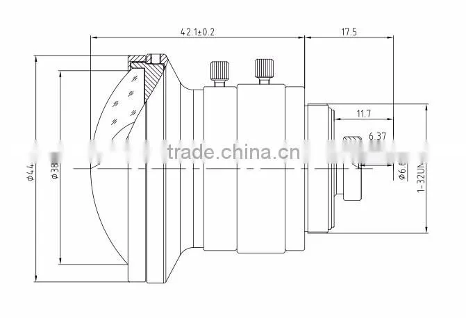 China manufacturer Manual iris f1.4 1.4mm 190 degree c mount lens fisheye