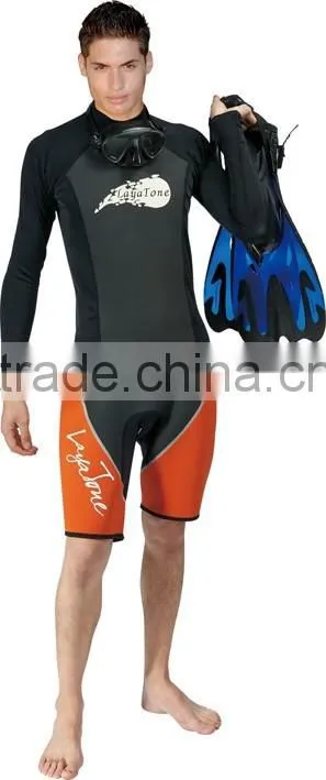 Men's mesh skin rash guard lycra swimming suit L-02