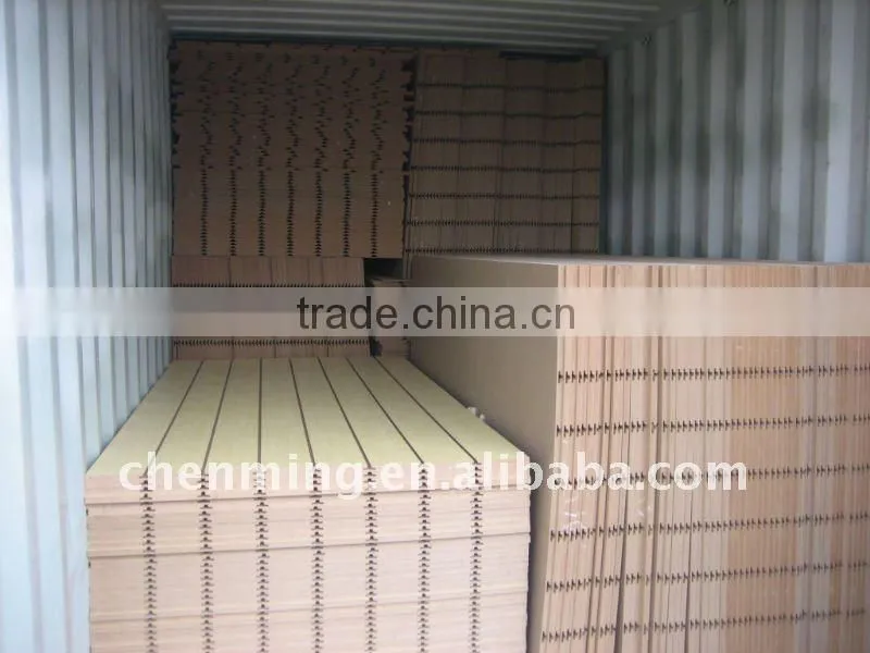 Melamine MDF grooved Board