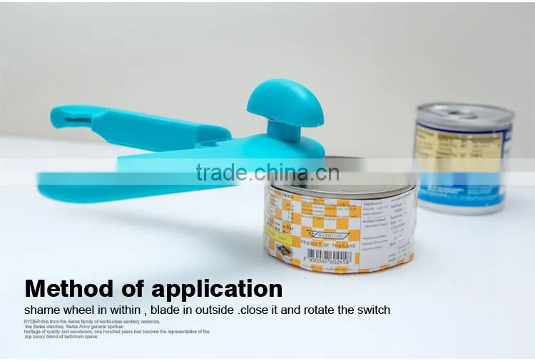 2016 Sales champion Plastic manual safety can opener with color design