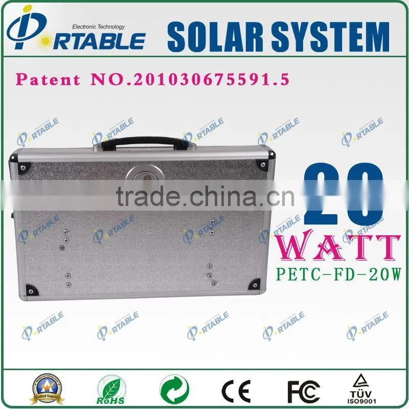High quality ! 20W Portable Solar power System generating for outdoor use