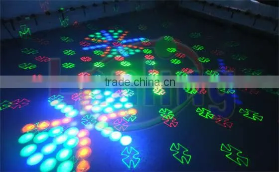 professional 3 Claw 18W RGBYW LED and RG Animation Twinkling Laser Light