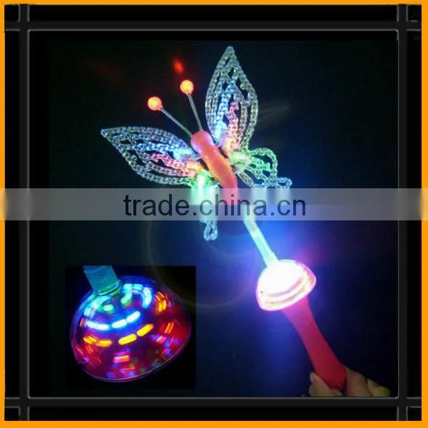 Flashing twister butterfly wand