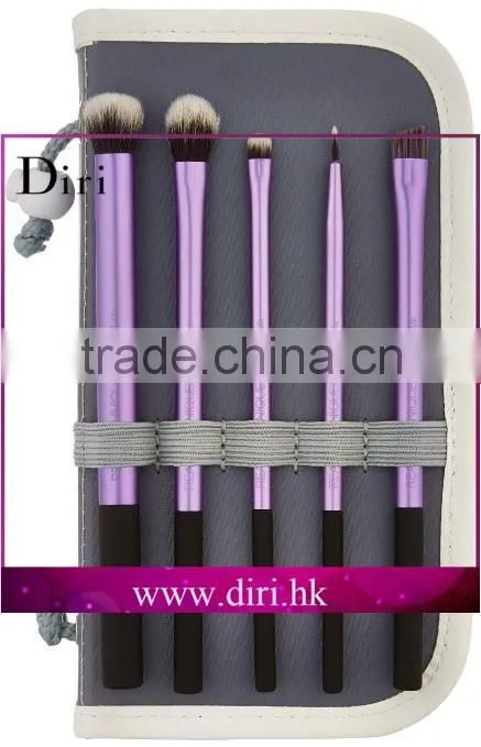 long aluminum ferrule make up brushes 5pcs long handle brush set makeup belt bag make up brush