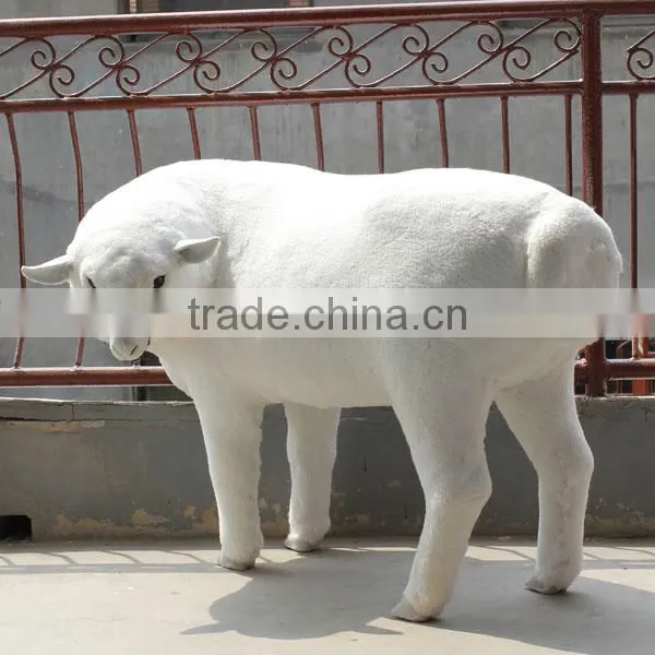 real fur life size unstuffed peluche toys animals plush toy goat