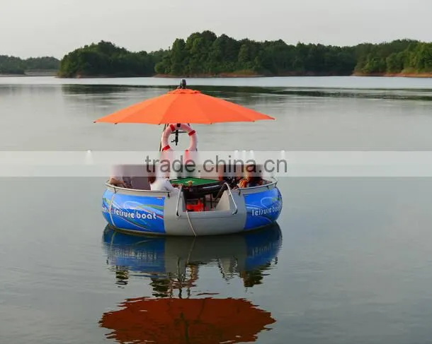 Environmental factory donut BBQ Yacht with electric motor,BBQ donut Boat for sale