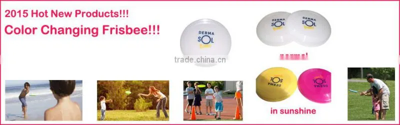 2015 Summer Funny Novelty Sport Toy Color Changing Frisbee