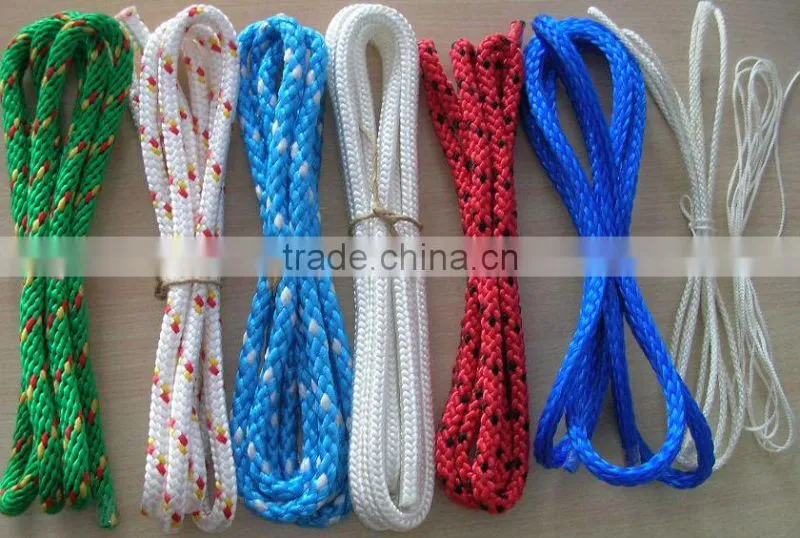 polyester rope 18strands 6mm braided rope made in china