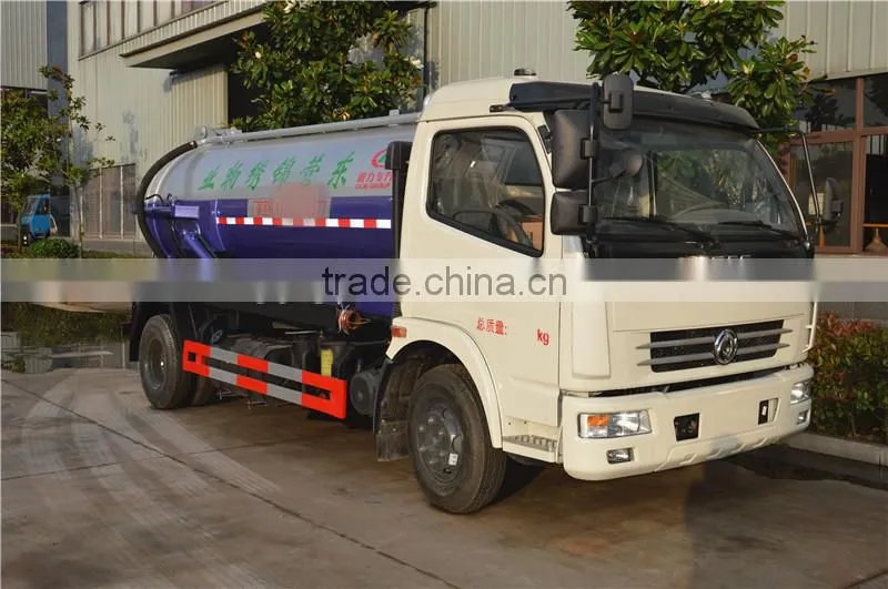 Dongfeng 5000liter 5cbm vacuum sewage suction truck