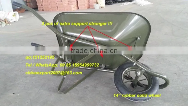 Hot Sale Concrete Wheel Barrow Building Tools with Solid wheel WB6400